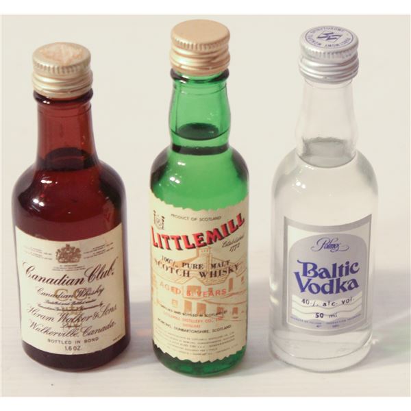 CANADIAN CLUB, LITTLEMILL SCOTCH, BALTIC VODKA