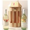 Image 1 : WOODEN WINE BOTTLE HOLDER W/ 2 BOTTLES OF BOONES WINE