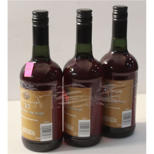 3 BOTTLES OF OKANAGAN CELLARS 35 FORTIFIED WINE