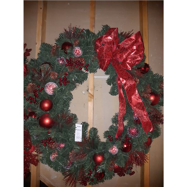 Large  32" Christmas Wreath Cat B