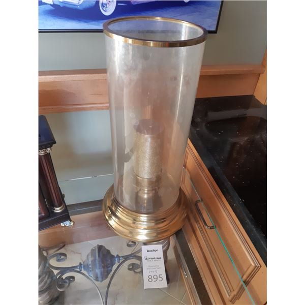 Glass & Brass Candle Holder Cat A