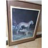 Image 1 : Large Framed Lepoard Print Cat Ap