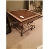 Image 2 : Tuscany Style Wood Top & Metal End Table Cat B