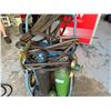 Image 1 : OXYGEN/ACETYLENE TORCH KIT WITH BOTTLE OF OXYGEN & 1 BOTTLE ARGON PLUS CART