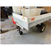 Image 1 : 5' X 42" UTILITY GARDEN TRAILER - DUMPING - HOME BUILT - ALUMINUM - INCLUDES CONTENTS