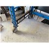 Image 2 : 1 SECTION OF METAL RACKING ON WHEELS - 10' X 36" X 86" - 2 FRAMES 4 CROSS BEAMS