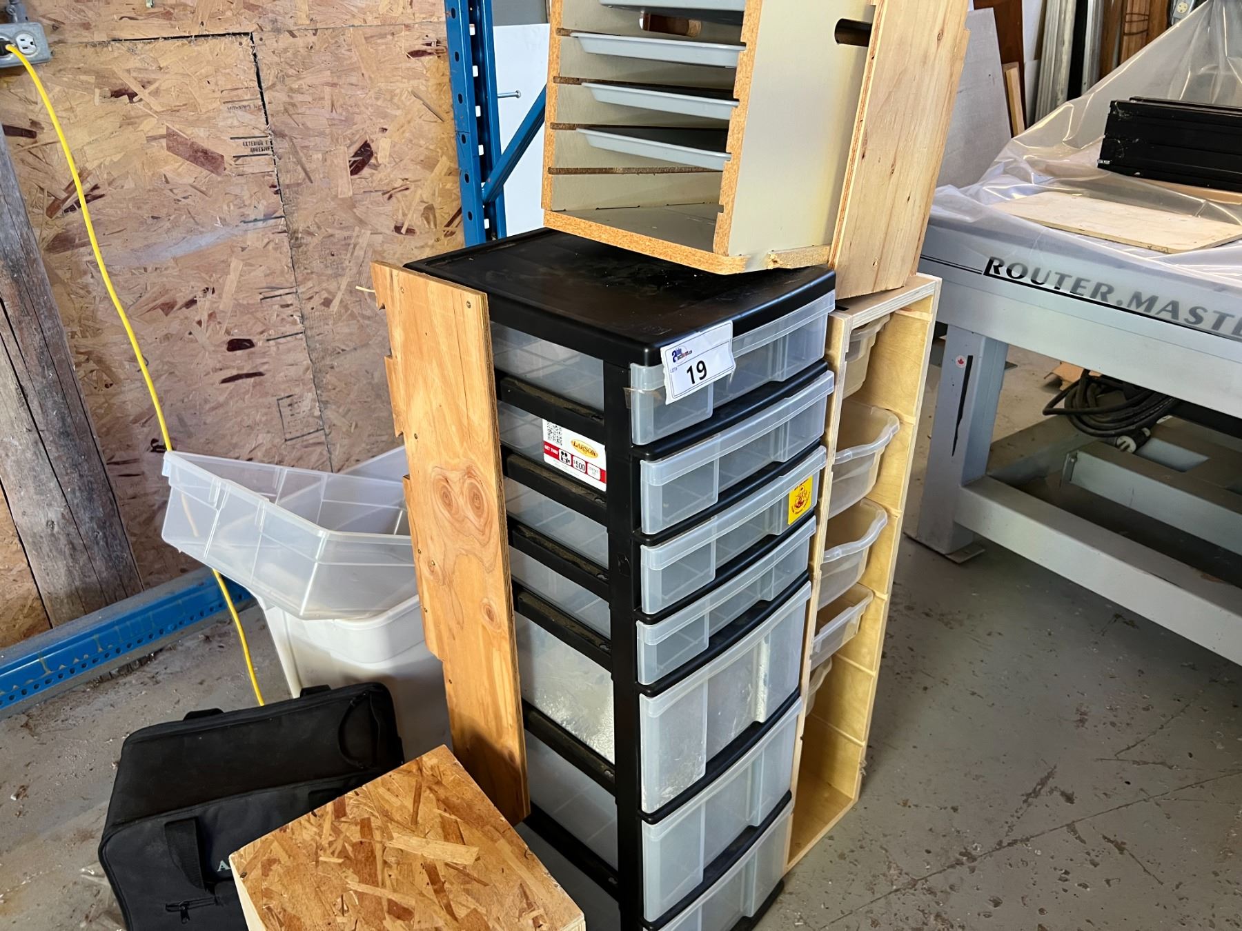 Assortment Rack ASSORTMENT OF BINS & STORAGE RACKS - Able Auctions
