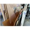 Image 8 : ASSORTMENT OF PLEXIGLASS, PLASTIC, ALUMINUM & WOOD OFF CUTS - CART INCLUDED