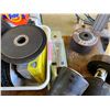 Image 6 : SHELF LOT OF ASSORTED HARDWARE, ALUMINUM LEVEL, TIRE REPAIR KIT, COMPRESSION TESTER,