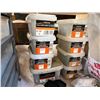 Image 8 : SHELF LOT OF ASSORTED HARDWARE PLASTIC BINS PLUS CONTENTS, ANGLE BRACKETS, NUTS & BOLTS ETC.