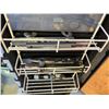 Image 8 : CONTENTS OF TOOL CRIB - BINS MUST BE UNSCREWED FROM SHELF - 3/8" & 1/2" AIR RATCHETS, NIBBLER,