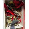 Image 2 : 2 BINS OF ASSORTED RATCHET STRAP, 2 CHAIN EXTENSIONS & COME-A-LONG