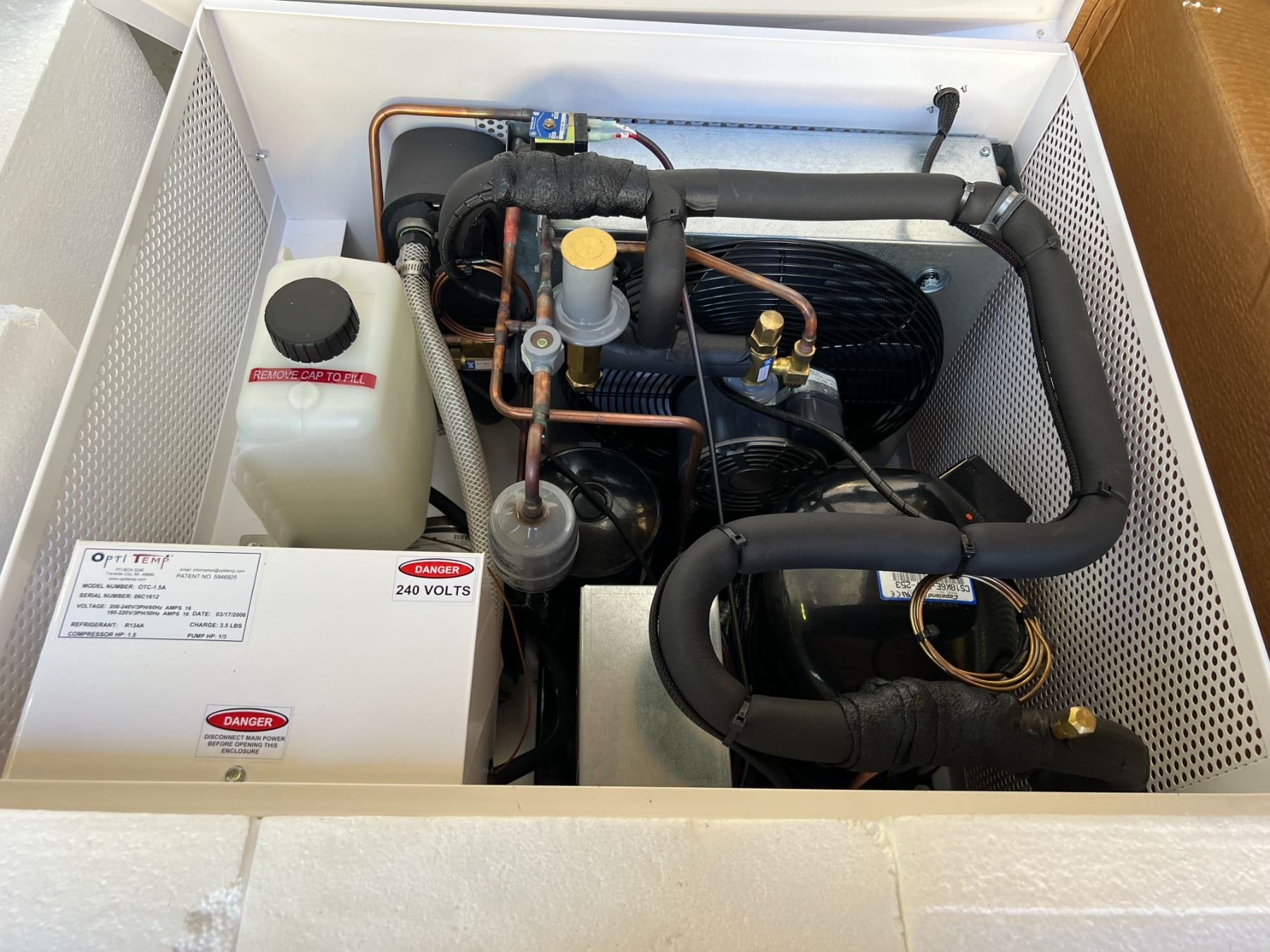 OPTI TEMP LASER CHILLER MODEL OTC 1.5A - NEW IN BOX PART # PN121288