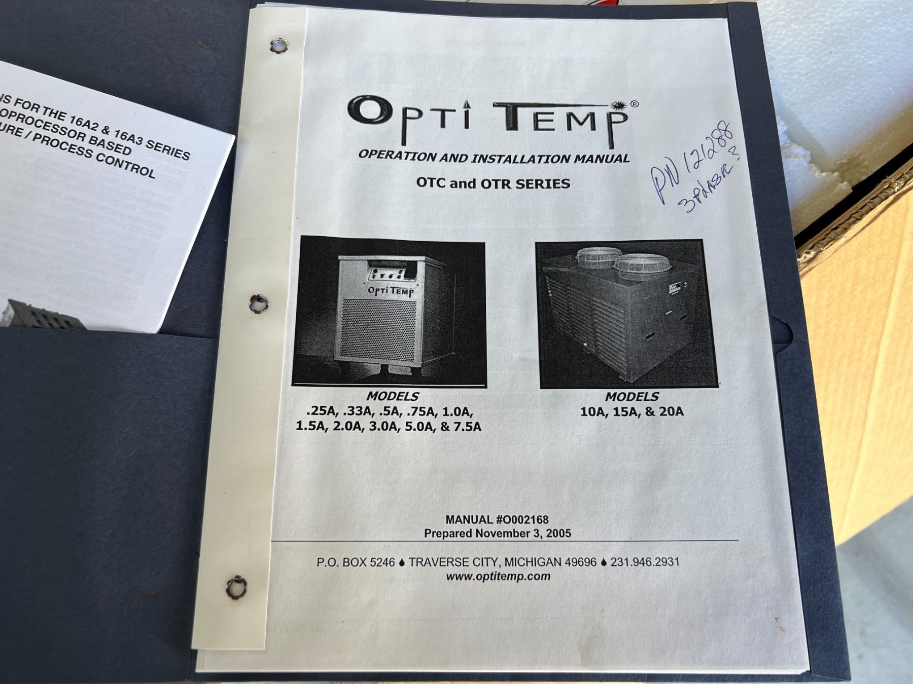 OPTI TEMP LASER CHILLER MODEL OTC 1.5A - NEW IN BOX PART # PN121288