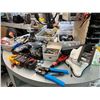 Image 2 : ROUND WORKBENCH INCLUDES CONTENTS - TES3073 MULTI-METER, MAGNIFYING LAMP,