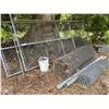 Image 2 : CHAIN LINK GATE & POSTS 20'W AND PART ROLL OF CHAIN LINK - WELL USED
