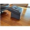Image 2 : GENTLY USED LEATHER CHAIR, SWIVEL CHAIR & GLIDER/ ADJUSTABLE OTTOMAN