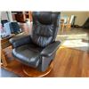 Image 3 : GENTLY USED LEATHER CHAIR, SWIVEL CHAIR & GLIDER/ ADJUSTABLE OTTOMAN