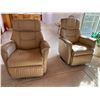Image 1 : SET OF 2 LEATHER SWIVEL/ROCKER/RECLINERS (ORIGINALLY PURCHASED FROM SCAN DESIGN)