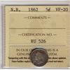 Image 1 : 1862 NB 5¢ ICCS VF20