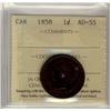 Image 1 : 1858 1¢ ICCS AU55.