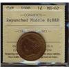 Image 1 : 1888 1¢ Repunched Middle 8 ICCS MS62RB,