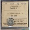 Image 1 : 1908 5¢ Sml 8 ICCS VF30.