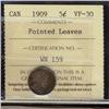Image 1 : 1909 5¢ Ptd Lvs ICCS VF30.