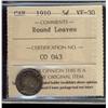 Image 1 : 1910 5¢ RL ICCS VF30.