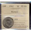 Image 1 : 1942 5¢ ICCS MS64 Nickel.