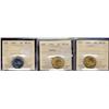 Image 1 : 1942 5¢ Tombac, 1943 & 1945 5¢ ICCS MS64.  Lot of 3 coins.