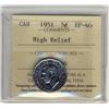 Image 1 : 1951 5¢ High Relief ICCS EF40.