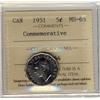 Image 1 : 1951 5¢ Comm ICCS MS65.