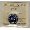 Image 1 : 1953 5¢ NSF NL ICCS MS65.
