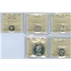 Image 1 : 1937 10¢ MS60, 1940 10¢ AU58, 1954 10¢ PL65 HC, 1949 25¢ MS63 and 1967 $1 PL65.  Lot of 5 coins all 