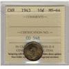 Image 1 : 1943 10¢ ICCS MS64
