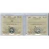 Image 1 : 1945 & 1953 NSF 10¢ ICCS MS65.  Lot of 2 coins both full white and lustrous.