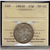 Image 1 : 1883H 25¢ ICCS VF30.
