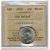 Image 1 : 1952 25¢ LR ICCS MS65