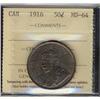 Image 1 : 1916 50¢ ICCS MS65.  Lovely toning with underlying lustre. RARE.
