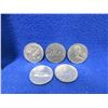 Image 1 : 5 Canadian Dollar Coins - 1968, 1969, 1970, 1973, 1978