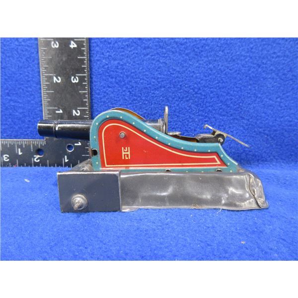 Spring Loaded Tin Toy Cannon