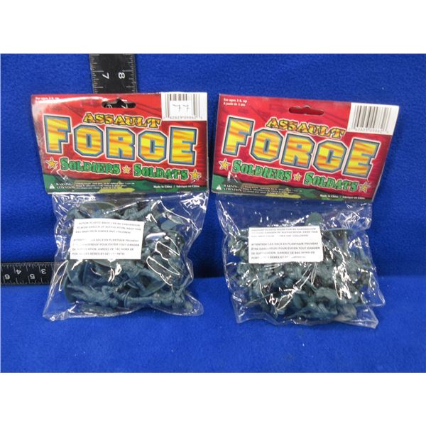 Assault Force Plastic Army Soldiers - 2 Sealed Bags