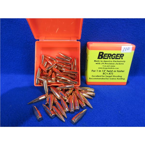 30 Cal. 168gr VLD Hunting Match Grade Berger Bullets