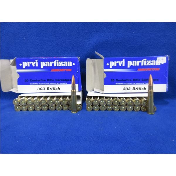 303 British 174gr FMJ BT Prvi Partizan Cartridges