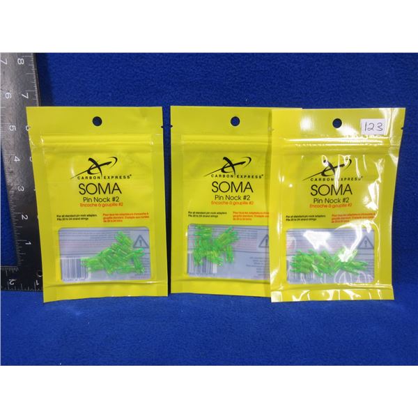 NEW - Carbon Express SOMA Pin Nock #2 - 3 bags of 12