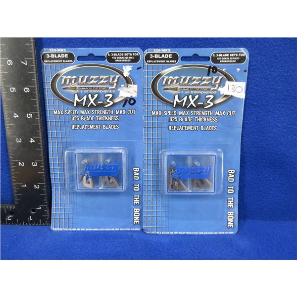 NEW - Muzzy MX-3 Replacement Blades - 2 Packages