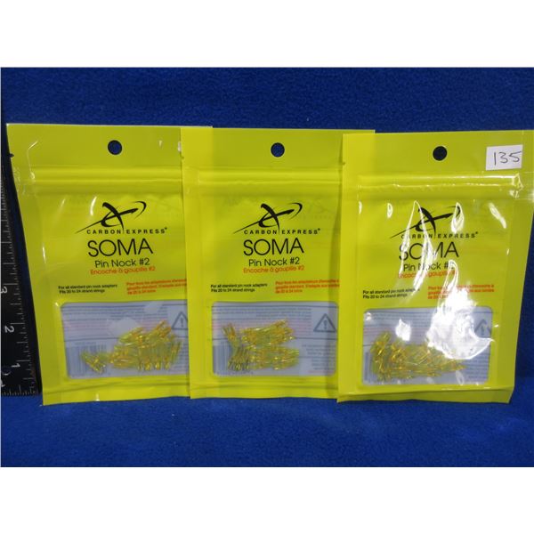 NEW - Carbon Express SOMA Pin Nock #2 - 3 bags of 12