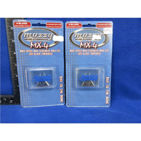 NEW - Muzzy MX-4 Replacement Blades - 2 Packages