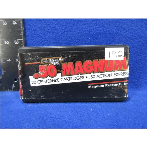 .50 Action Express 350gr JSP Magnum Research Cartridges
